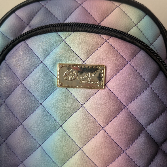Luv Betsey by Betsey Johnson Mini Backpack Quilted Rainbow Betsey Johnson Bag - Picture 10 of 14